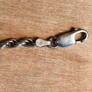 7" Sterling Silver rope bracelet